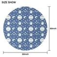 thumbnail image 6 of Baseball Stars Pattern Round Tablecloth 60"x60",Wrinkle Wipeable Table Cloth for Kitchen Dining Room Picnic Patio Party, 6 of 6