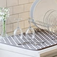 thumbnail image 3 of Reversible XL Microfiber Dish Drying Mat for Kitchen, 18 Inch x 24 Inch, Taupe Trellis, 3 of 5