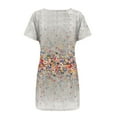 thumbnail image 5 of Babysbule Woman Summer Dresses Women's Casual Plain Loose Short Sleeve Loose Dress Floral Print Sunflower Print Dress, 5 of 8