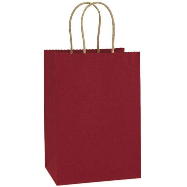 Gift Bags 5.9x3.15x8.26 inch Paper Bags Small Kraft Red Gift Bags Bulk