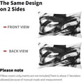 thumbnail image 5 of Black White Pillow Covers 12x20 Set of 2 Abstract Line Modern Art Throw Pillows Modern Minimalist Style Decorative Lumbar Cotton Cushion Case for Home Sofa Couch Bed, 5 of 6