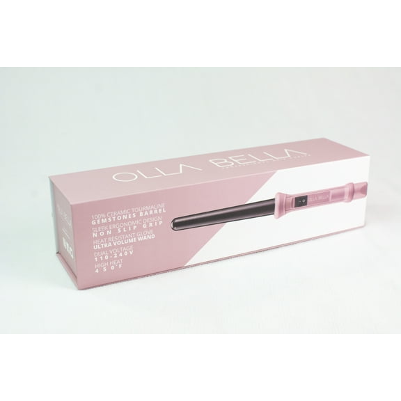 Curling Wand / Hair Curler / Curling Iron/ 100% Tourmaline Ceramic Barrel/  Nude Pink