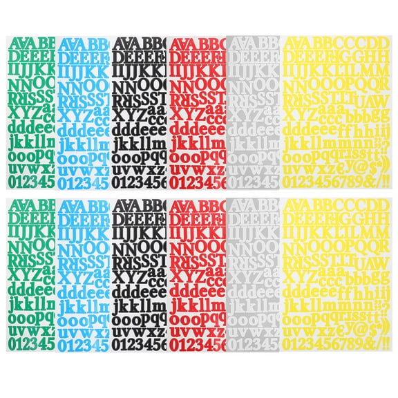 OUNONA 12 Set Tiny Alphabet Stickers for Crafts, Scrapbooking, Journals, Planners, and Creative Projects