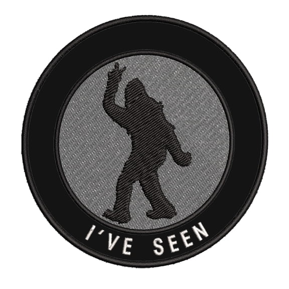 Bigfoot I've Seen 3.5" Iron On Or Sew On Embroidered Fabric Badge Patch Unexplained Mysteries Iconic Series