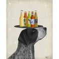 thumbnail image 3 of Fab Funky 20x24 Black Modern Framed Museum Art Print Titled - German Shorthaired Pointer Ice Cream, Black Beer Lover, 3 of 5