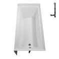 thumbnail image 6 of Streamline NAL-5460-BNK 66 in. x 32 in. Acrylic Right-Hand Drain Alcove Bathtub in Glossy White With External Drain in Brushed Nickel, 6 of 10