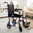 thumbnail image 5 of McKesson Transport Chair, Lightweight - Aluminum - Blue, 300 lbs Capacity, 1 Ct, 5 of 7