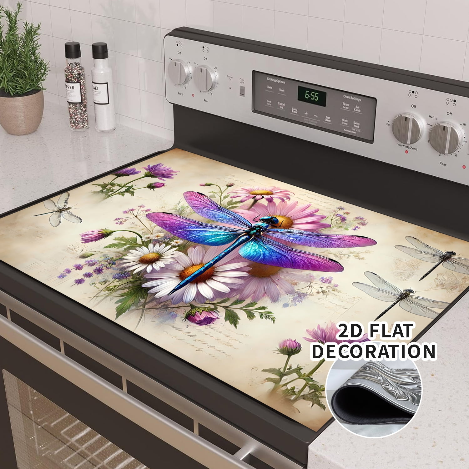 Stove Top Cover for Electric Stove (28.5"x20.5") - Ceramic Glass Cooktop Protector, Heat Resistant Range Cover, Flat  Stovetop Protector, Multipurpose Dish Drying Mat for Kitchen