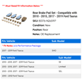 thumbnail image 2 of Rear Brake Pad Set - Compatible with 2010 - 2015, 2017 - 2019 Ford Taurus 2011 2012 2013 2014 2018, 2 of 2