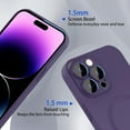 thumbnail image 3 of Magnetic case for iPhone 14 Pro Max Phone Case for Women, Matte Luxury Soft Metallic Luster Design with Camera Lens Protector, Compatible with Magsafe Case for iPhone 14 Pro Max 6.7"-Purple, 3 of 14