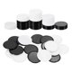 thumbnail image 1 of Uxcell 100 Pack 1.2 Pulgadas Fichas de Póker de Plástico, Mini Fichas de Bingo Contadores de Aprendizaje Discos Marcadores Opaques para Juego de Juego Conteo Matemático, Negro/Blanco, 1 of 7