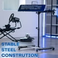 thumbnail image 2 of VIVO Black Freestanding Keyboard Tray Cart, 2 of 8