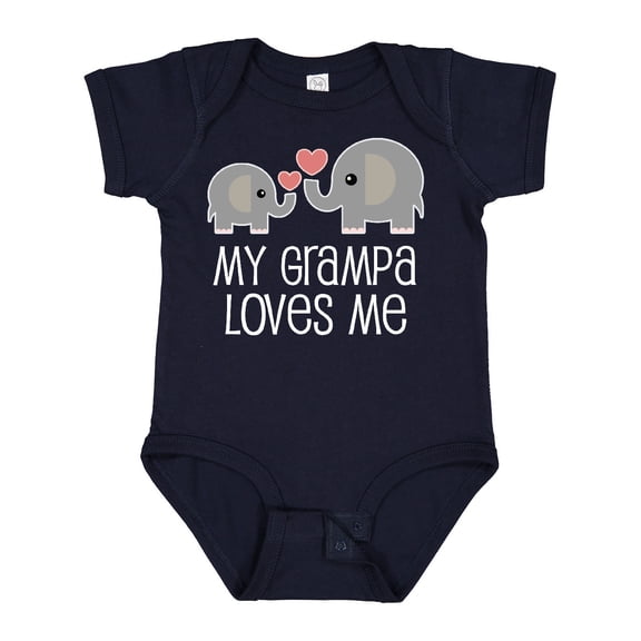 Inktastic My Grampa Loves Me Grandchild Gift Boys or Girls Baby Bodysuit