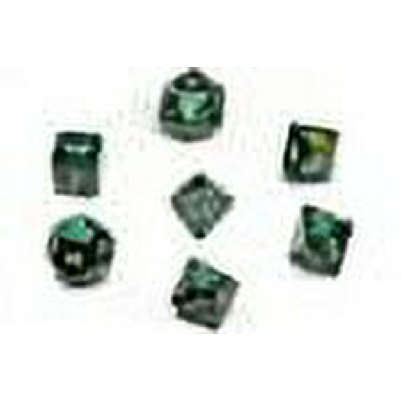 Scarab Jade and Gold 7 Die Set Polyhedral