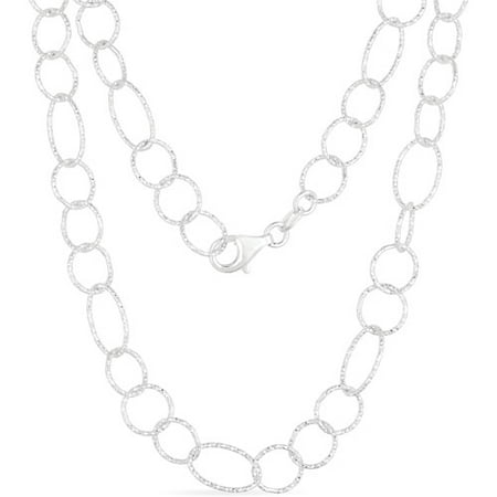 Diamond-Cut Sterling Silver Link Chain Necklace, 24