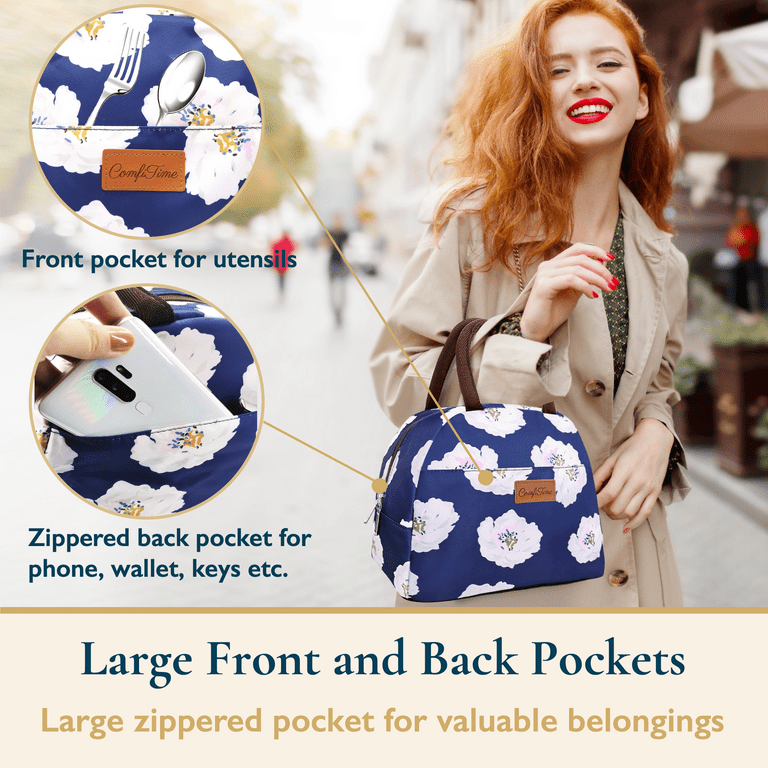 Large Women Lunch Bags for Work/Insulated Adult Lunch Box for