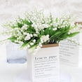 thumbnail image 4 of 18 Bundles Lily of The Valley Artificial Flowers White Orchid Wedding Holding Flowers Bouquet for Home Garden Wedding Party Decor, 4 of 7