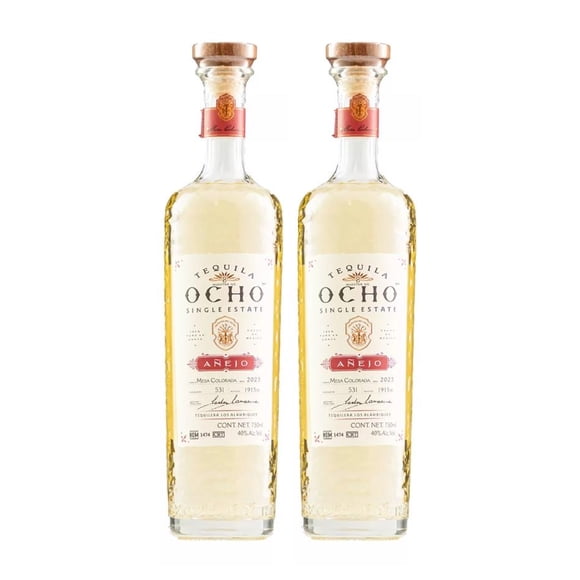 Duo Pack Tequila Ocho Añejo 750ml Ocho Tequila Añejo