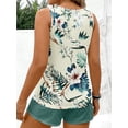 thumbnail image 2 of Cuteduck Women's Plus Size Outfit Sets Summer Sleeveless Crew Neck Loose Fit Casual Two Piece Lounge Suit with Pockets & Printed Pattern 1X-4X, 2 of 9