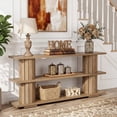 thumbnail image 4 of Tribesigns 63" Farmhouse Console Table, Long Sofa Table With 3-Tier Shelves For Living Room, Entryway, 4 of 6