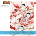 thumbnail image 3 of Toland Home Garden Chickadees and Berries Bird Spring Flag Double Sided 28x40 Inch, 3 of 5