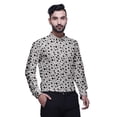 thumbnail image 3 of BESTMAN Chemise Col Mandarin Imprimée Kurta Courte Décontractée Ethnique pour Hommes, 3 of 6