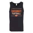 thumbnail image 2 of Wild Bobby Cincinnati CIN Hometown City Football Fan Pride Sports Men's Graphic Tank Top, Black, Small, 2 of 6