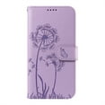 thumbnail image 3 of Allytechgroup For iPhone 16 Plus Flip PU Leather Wallet Case, Built-in Cash Slot Credit Card Pocket Shock-Absorbent Lightweight Protective Cover with Wrist Strap for Women Girls, Purple, 3 of 10