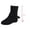 Gray, variant on Lilgiuy Retro Women Vintage Plain Buckle Zipper Casual Inner Heightenin Low Heels Zipper Fall Winter Short Boots Round Toe Shoes