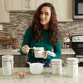 thumbnail image 3 of Home Basics 4-Piece Ceramic Canister Set with Spoon, White, 3 of 7