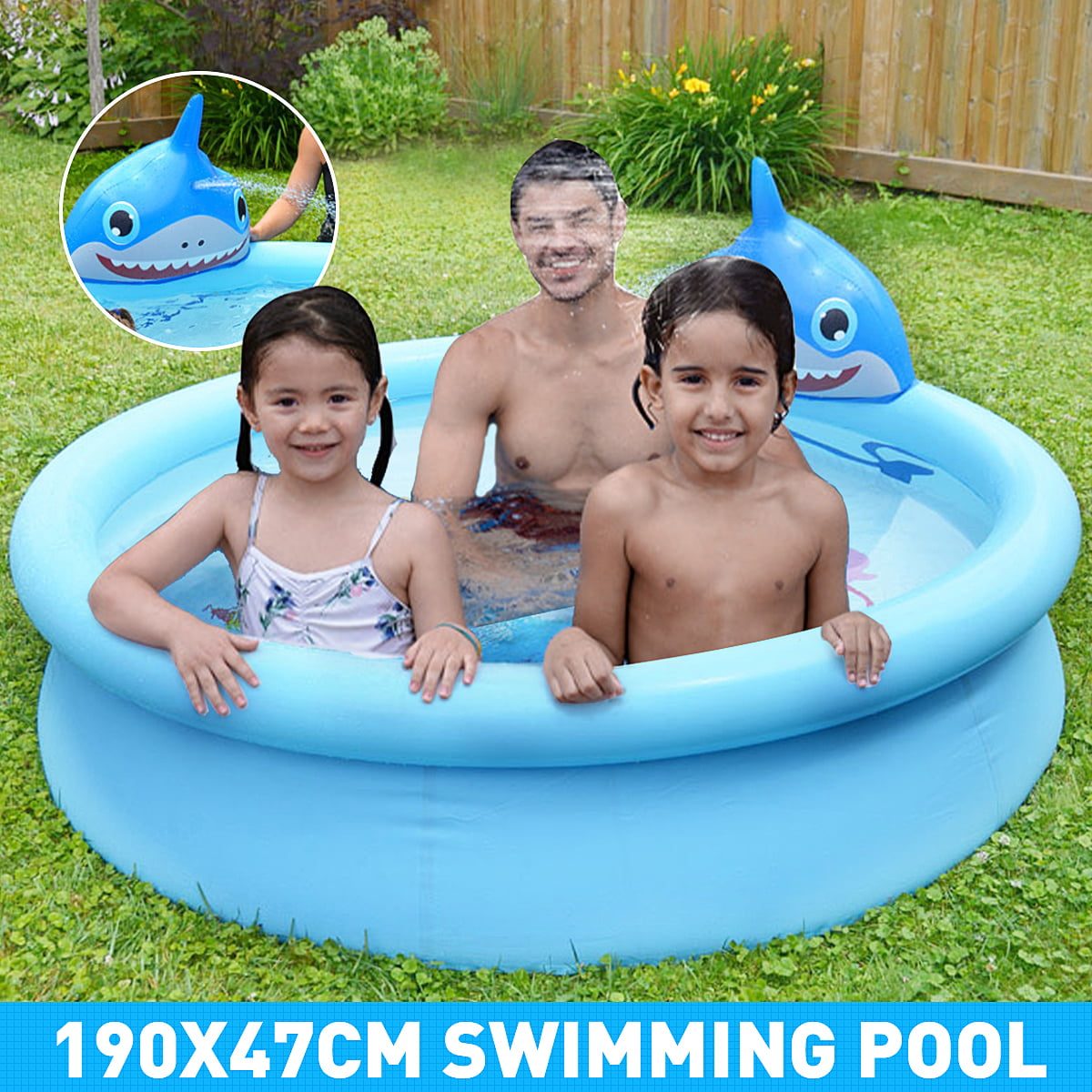Details about   Automatic Inflatable Swimming Pool Household Super Large Children Water Bathtub 