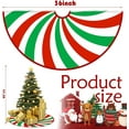 thumbnail image 3 of Christmas Candy Tree Skirt 36 Inch Reversible Christmas Candy Tree Mat Christmas Red and White/Green and Red Candy Tree Skirt for Holiday Party Indoor Outdoor Christmas Winter Tree Mat Decoration, 3 of 6
