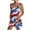 Multicolor rompers for women #3, variant on Women's Casual Patriotic Rompers Loose Overalls One Piece Sleeveless American Flag Printed Short Pant Jumpsuits With Pockets Multicolor,XXL