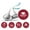 Burgundy, variant on Darling Souvenir DIY 190 Pcs Graduation Theme Stickers Candy Chocolate Labels-Blue & Red