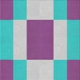 thumbnail image 1 of Ahgly Company Machine Washable Indoor Square Transitional Tron Blue Area Rugs, 6' Square, 1 of 7