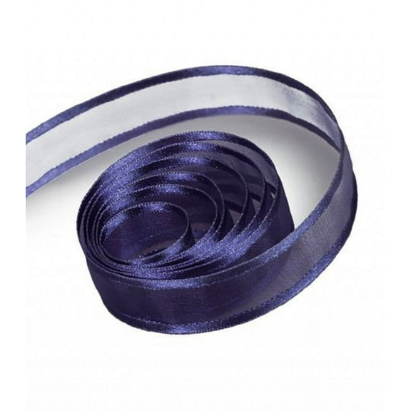 Trimplace 5/8" (Navy) Satin Edged Organdy Chiffon Ribbon