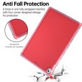 thumbnail image 2 of Allytechgroup Clear Case for iPad 9th/8th/7th Generation 10.2" & iPad Air 3 10.5" (Air 3rd Gen) & iPad Pro 10.5 2017, [Built-in Pencil Holder] Anti Yellowing Slim Shockproof Protective Cover, Red, 2 of 7