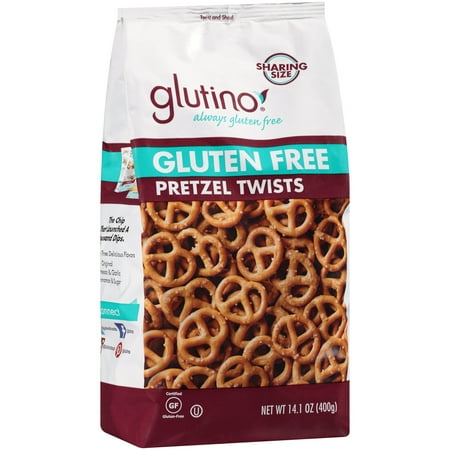- (3 Pack) Glutino Gluten Free Pretzel Twists 14.1 oz. Bag