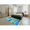 thumbnail image 5 of Ahgly Company Machine Washable Indoor Rectangle Transitional Steel Blue Area Rugs, 2' x 3', 5 of 7