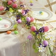 thumbnail image 2 of Hvmvliv 47in Easter Eggs Vines Spring Garland, Colorful Door Wall Decoration with Artificial Leaves for Home Indoor Outdoor Holiday Green, 2 of 9