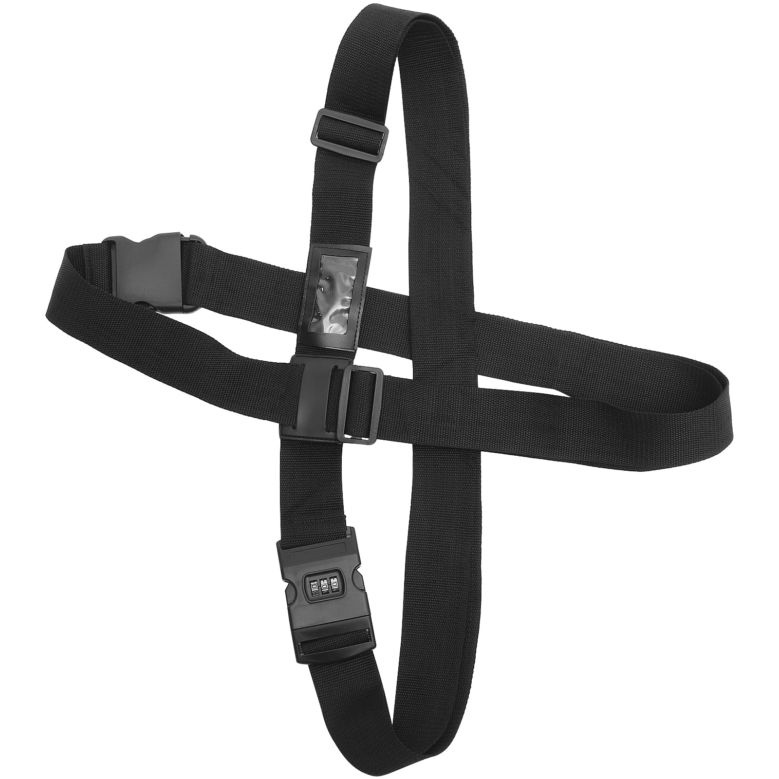 Cross Style Suitcase Luggage Belt Stripe with 3Digit Combination Password Lock (Random Color