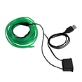 thumbnail image 3 of Riwesomey Iluminación interior del coche Tira de LED Decoración Guirnalda Línea de tubo de cuerda de alambre Luz de neón flexible con unidad de Automoción decorativa y accesorios verde Riwesomey VI000919-07B, 3 of 6