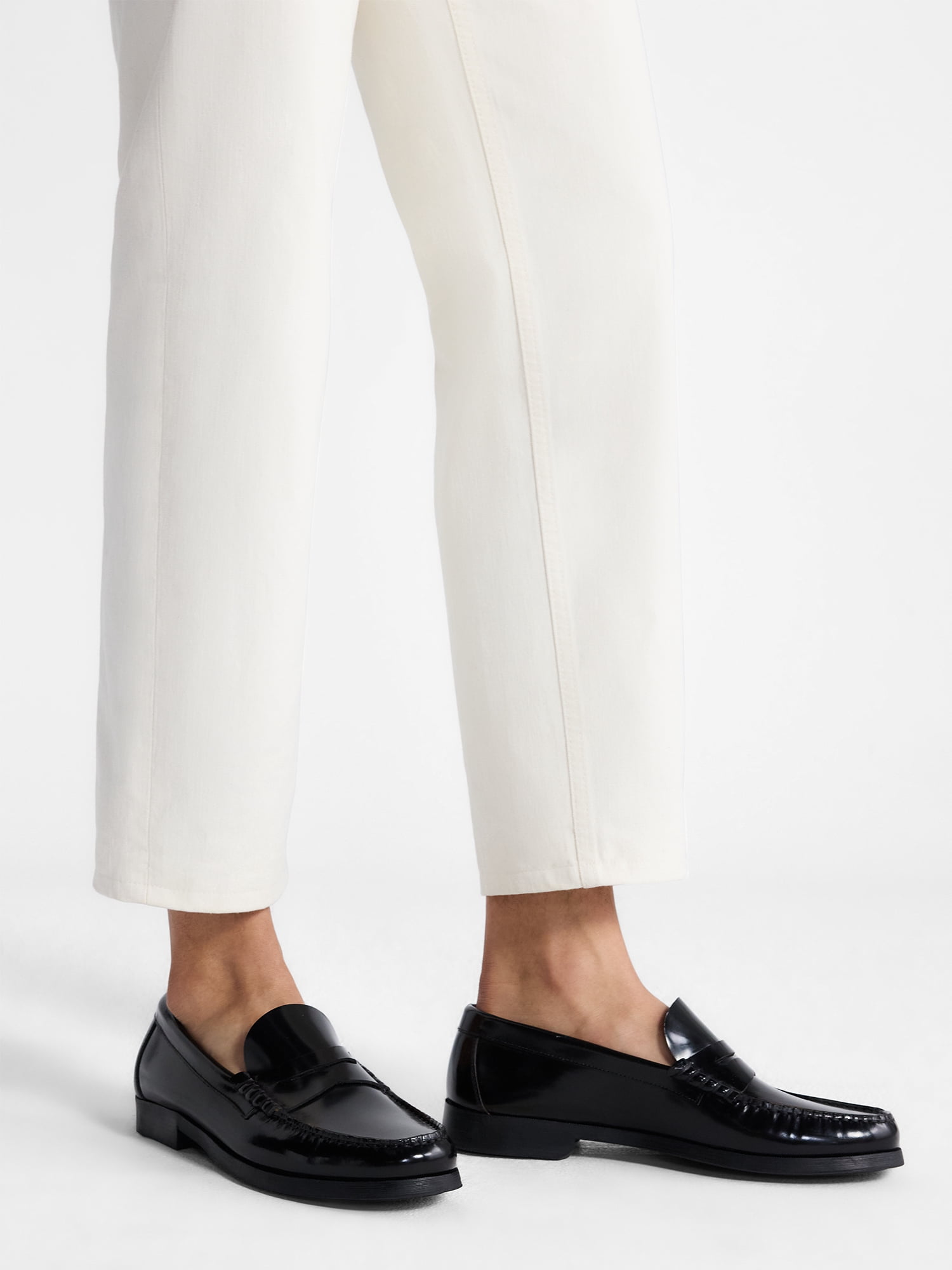 Free Assembly Men's Leather Moc Toe Penny Loafers