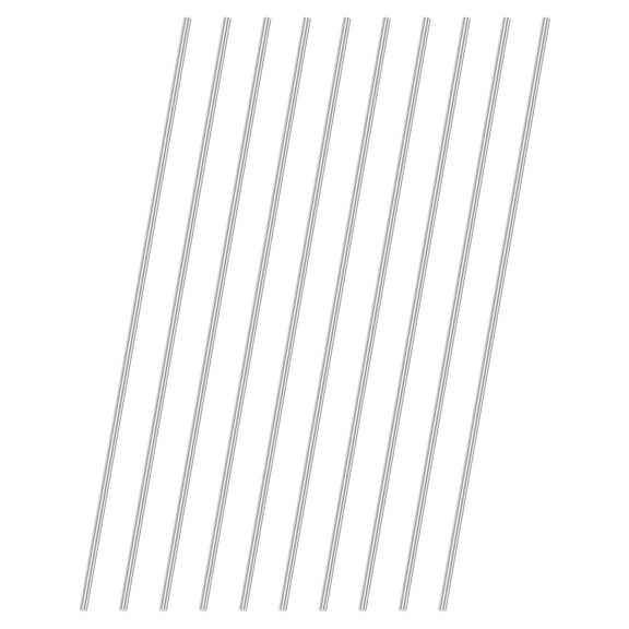 Uxcell 10-Pack 304 Stainless Steel Solid Round Rod, 2x150mm Metal Solid Shaft Rods for DIY Craft[0.08x5.91IN]