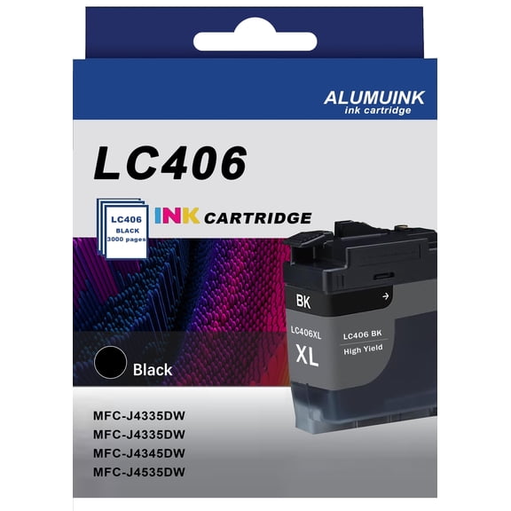 LC406 Black Ink Cartridge Replacement for Brother LC406 Ink Cartridge for MFC-J4335DW Printer 1 Pack
