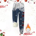 thumbnail image 2 of Women's Christmas Velvet Warm Casual Fashion Family Couple Pants, 2 of 2