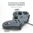 thumbnail image 4 of Tegenaria Lite Wired Controller for PC , Wired 1000Hz Polling Rate, Hall Effect Joysticks and 2 Remappable Buttons, Dual Vibration , Turbo, PC Gaming Controller for Steam/Android/iOS/Switch ( Grey), 4 of 5