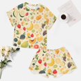 thumbnail image 4 of Various Fruits Print Women'S Pajamas Set Summer Sleepwear Sets 2 Piece Lounge Set, 4 of 7