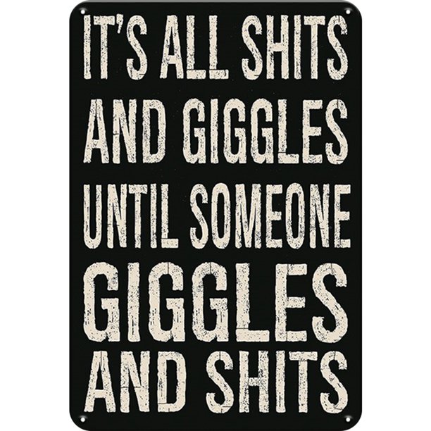 Chapa Metal Vintage It S All Shit Pintura Hierro Rectangular Pared 20x30cm