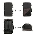 thumbnail image 6 of KAUKKO Canvas Travel Backpack Multi-Functional Bag Fits 17" Laptop, Large Capacity Hiking Backpack, Outdoor Casual Daypack BLACK,23.8L, 6 of 6